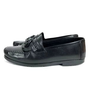Nunn Bush Black Leather Dress Loafers w/ Tassels